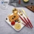 Import FDA Passed stainless steel golden cutlery sets 18/10 steel gold flatware set tableware with red handle from China