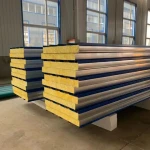 Fire Insulation Mineral Panel Rock Wool Acoustic Wall Panel Soundproof 48kg3 Roof Insulation Sandwich Panels