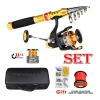 Fishing Rod And Reel Set Combo With Fishing Line,Bag And Bait Set Telescopic Carbon Fiber Rod For Sea Fishing