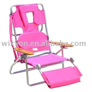 five-stage adjustable seat backs for customized reclining outdoor/beach sun lounger chair including lay face down