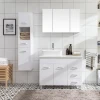 Floor Free Standing Mirrored Bathroom Cabinet Furniture with Side Storage