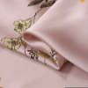 flower C2203 100% pure mulberry hand printed silk satin fabric