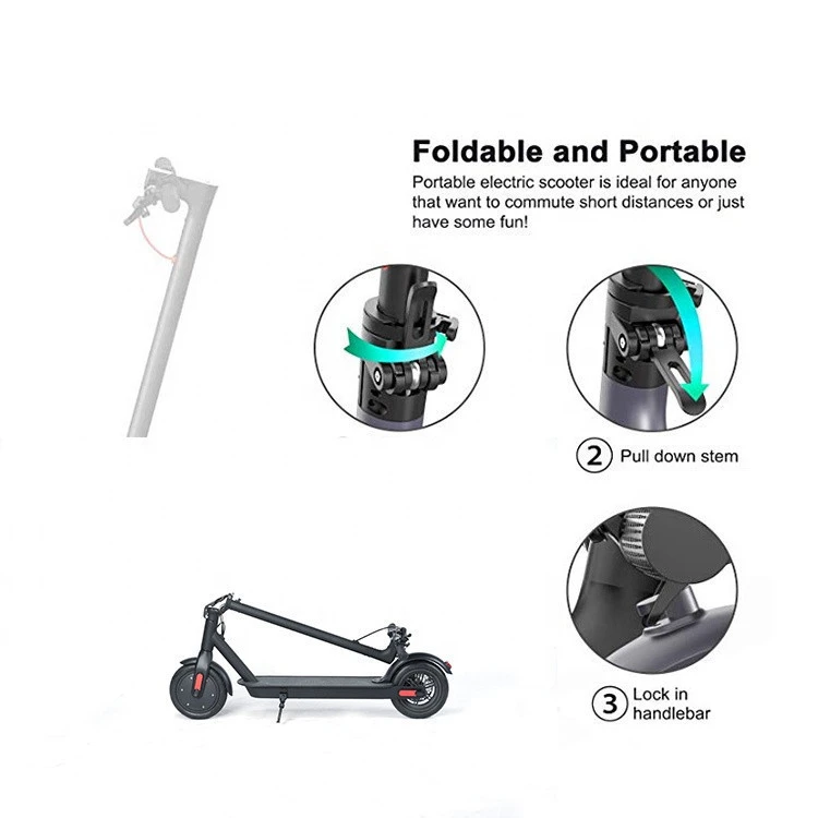 foldable 8.5tire 250W/36V motor lithium battery electric  scooter