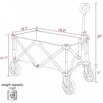 Folding trolley Cart Heavy Duty Collapsible Utility trolley Outdoor Garden Beach trolley Cart
