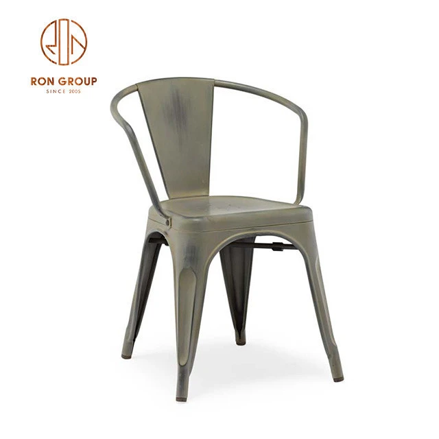 Foshan furniture supplier High quality stackable metal chair restaurant used dining chair