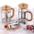Import French Coffee Press with Bamboo Wood Borosilicate / Glass Coffee &amp; Tea Maker with Stainless Steel Filter from China
