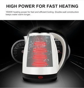 Fuwang Lianjiang Factory Competitive Price 2.0L Double Wall Construction Electric Water Kettle with LED Light  Indicator