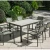 Import Garden Furniture Low MOQ Plastic Wooden Aluminium Dining Table from China