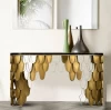 Geogeous Gold Luxury Console Table Modern Stainless Steel Console Table