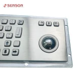 German Layout Metallic Full Keyboard Used On Self Service Information Kiosk