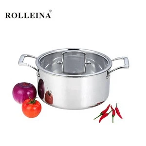German Style Royal Tri-ply Stainless Steel Kitchen Cooking Pot Casserole