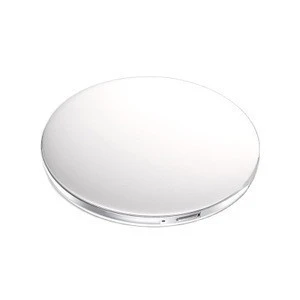 Girls make-up makeup mini LED portable and compact compact HD cute pocket  round makeup mirror usb charging