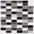 Import Glass Mix Marble Stone Chip Size 23X73mm white and black Mosaic Factory Square Kitchen Mosaics Glass Marble Backsplash Tile from China