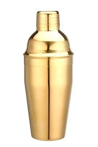 golden color 500ml plated cocktail shaker bar tool
