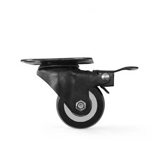 Good price flange mount casters M52*35-50 caster wheels with brake for t slot aluminium profile