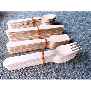 Good Quality Wooden Fork / Spoon / Knife Wooden Cutlery Tableware Disposable