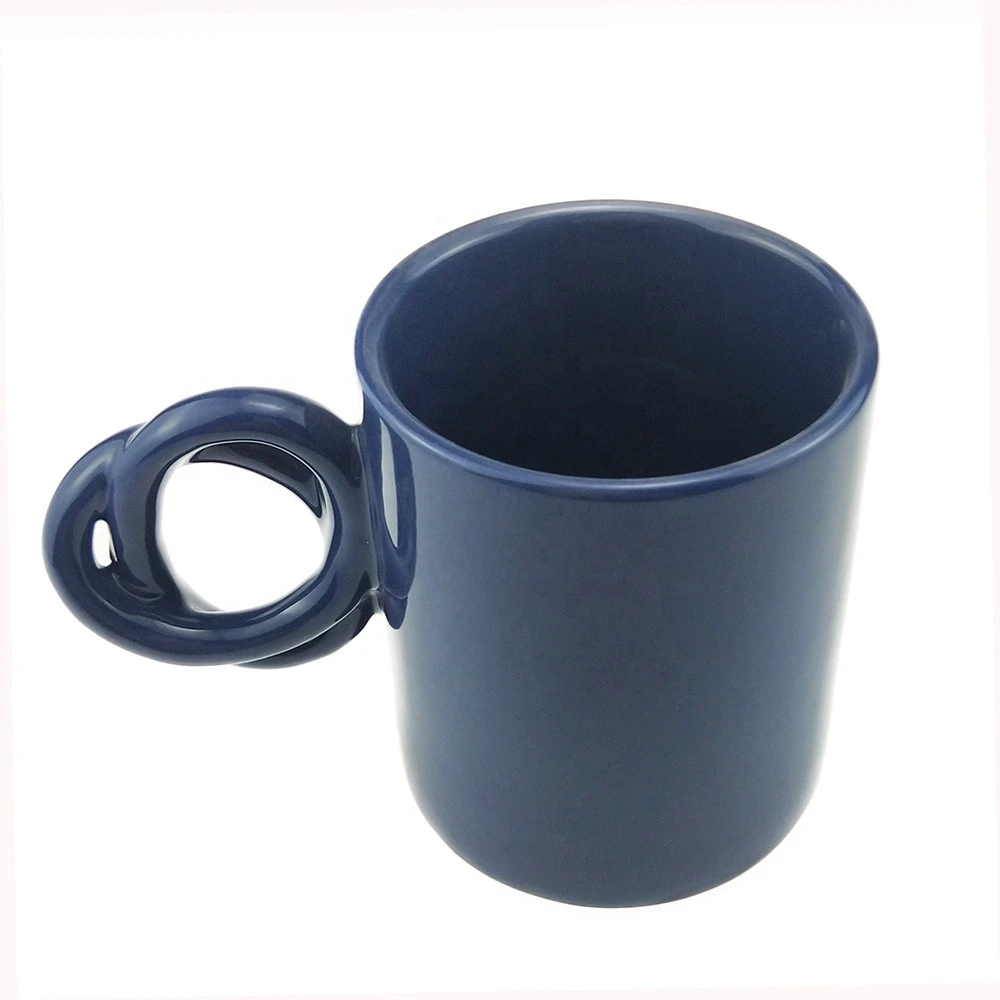Graceful Blue Color Drinkware Restaurant Home Office Creative Coffee Mug Cup