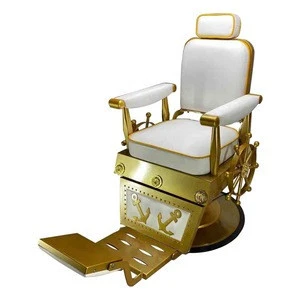 Great Foshan Factory Modern Antique Barber Chair Vintage Beauty Furniture White Classic Beauty Furniture Barber Chair