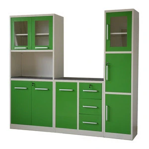 Green colorful modern kitchen cabinet hotel kitchen furniture
