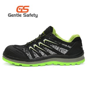 GT1701 woven fabric fly knitting safety shoes low cut