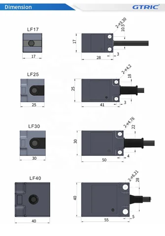 Buy Gtric Lf25 Three Wire Npn Normally Open 24v Square Magnetic Sensor ...