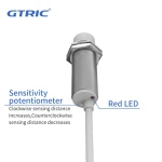 GTRIC M18 series Capacitive proximity switch 5mm Adjustable Sensing Distance NPN Capacitive proximity Sensor with CE