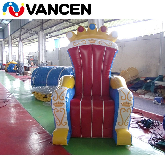 Guangzhou Vancen Inflatable Queen Chair Factory Living Room Furniture 1.8m high party Chairs inflatable birthday chair