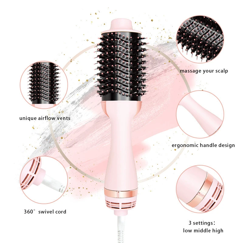 Hair Dryer Brush Anti Scald Blow Dryer Brush Salon Multifunctional Hot Air Brush Comb For Women