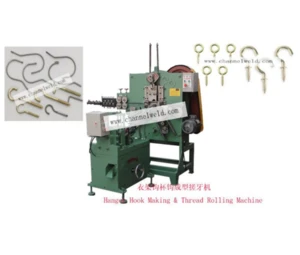 Hanger hook making & thread rolling machine