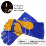 Heat Fire Resistant Grill Fireplace Furnace Stove Pot Holder Tig Welder Mig BBQ Animal Handling Leather Welding Gloves