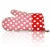 Import Heat resistant silicone oven mitts polka dot anti-slip burning retardant inner quilt cotton pot glove holder BBQ grill mitts from China