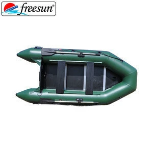 Heavy duty army green rowing boats inflatable fishing boat