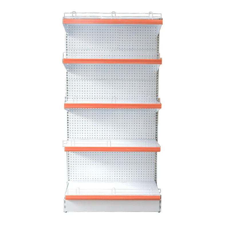 Heavy duty cold-rolled steel rack used supermarket gondola shelf display shelves