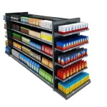 Heavy Duty Stainless Steel 4 Tiers Vegetable Shelf  Decorative Metal Supermarket Shelf Rack