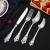 Import High grade stainless steel knife fork spoon Loyal cutlery set silver flatware for wedding from China