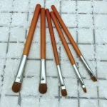 High quality beauty tools 7pcs Goat hair portable makeup brushes kit blush foundation eyebrow lip brush makeup