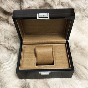 high quality black men women watch box with pillow wooden display case