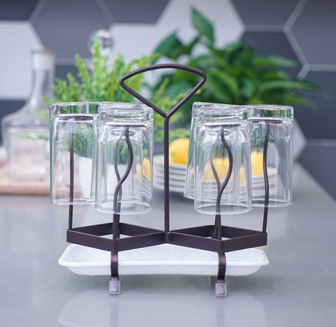 Buy High Quality Black Tree Glass Holder Stainless Steel Glass Cup Rack ...