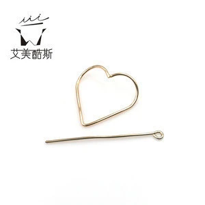 high quality brass heart shape popular  hair forks