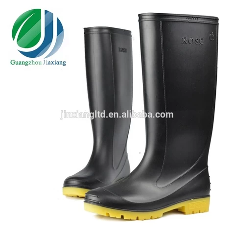 High Quality Cheap Anti Abrasion Waterproof Safety Wellington Rubber Rain Boots