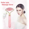 High Quality  China wholesale beauty Tool Natural Jade Amethyst Roller Facial Guasha Stone massage tool body care skin care