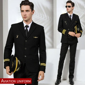 High quality custom airline overall  pilot uniform factory wholesale airline uniforms
