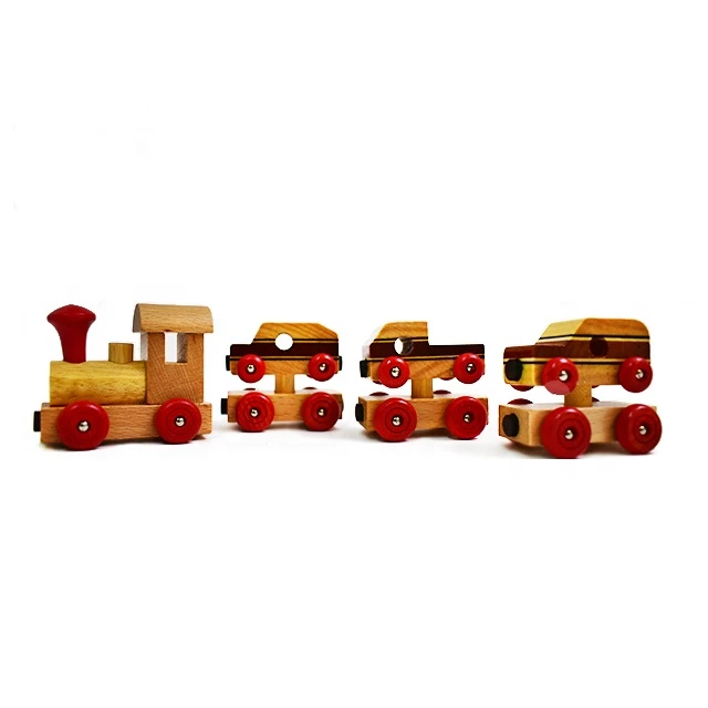High quality educational wooden magnetic train