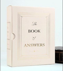 High quality hot stamping customized   sewing binding hardcover  &quot; book answers&quot; book printing