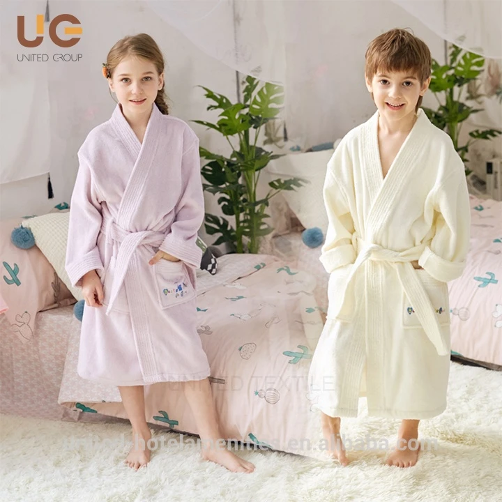 High Quality Hotel Disposable Children Kids Bathrobe Cotton, Soft Towel Kids Bathrobe