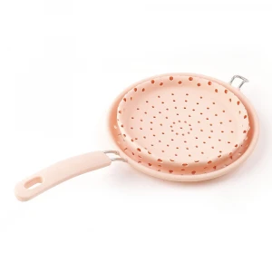 High Quality Kitchen Gadget Plastic Silicone Collapsible Colander Strainer