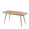 High quality modern style living room dining room furniture simple solid wooden square dining table