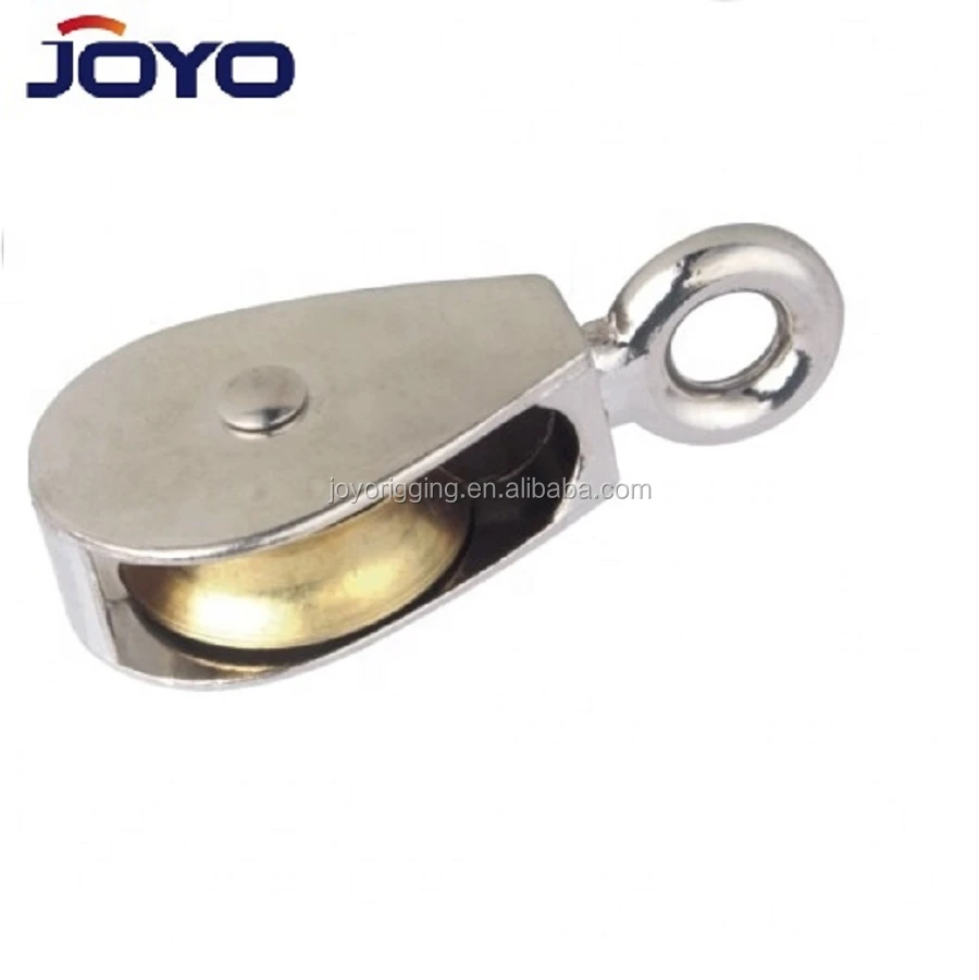 High quality nickle plated single sheave eye zinc alloy die-casting pulley block