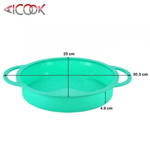 High quality non-stick silicone pizza tray with handle