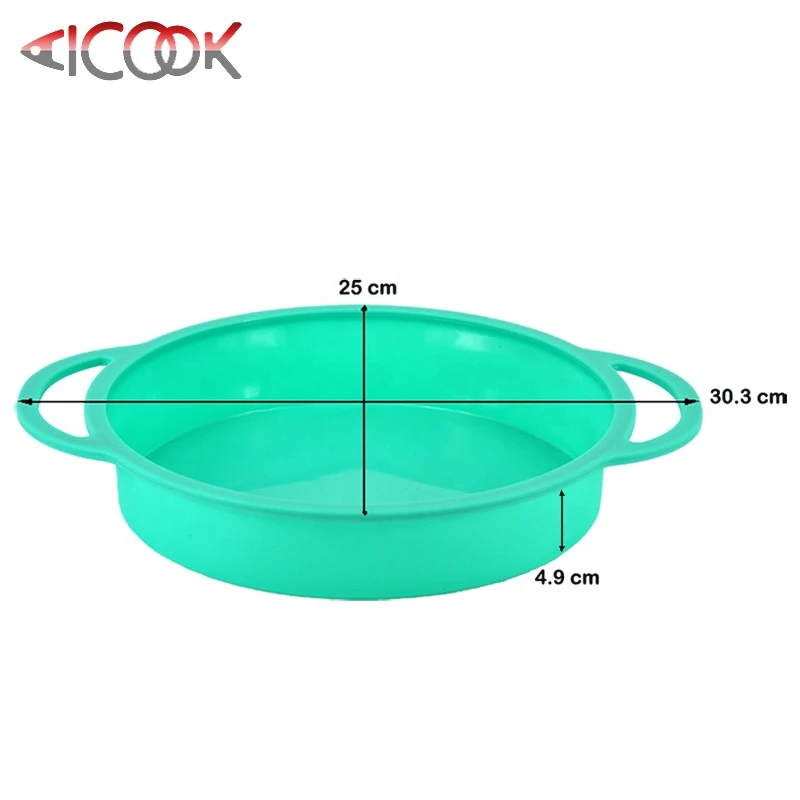 High quality non-stick silicone pizza tray with handle
